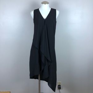 White House Black Market Ruffle Front Shift Dress